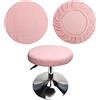 HuaLiSiJi Copri Sgabello Rotondo Tessuto di Lusso Diametro 30-40 cm, Elastico Antirughe Lavabile e Antipolvere (1Pezzi Rosa)