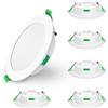 ALUSSO 6 Faretti LED da Incasso, 7W 580Lm Faretti da incasso ultra sottili Dimmerabile, Bianco Caldo 3000K Bianco Neutro 4000K Bianco Freddo 6500K Orientabili, Faretti da Bagno per Cucina, Soggiorno