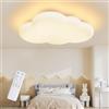 FANLG Plafoniera Cameretta Bambini Lampadario Nuvola Cameretta 50cm Plafoniera Led Soffitto Dimmerabile con Telecomando 3000-6000K Lampada da soffitto Cameretta Bambina camera da letto 45W
