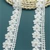 XCSJ 5 Yarde Nastro Di Fiori In Poliestere Passamaneria Decorativa Trim Nastro Fiore Applique Nastri Decorativi Tessuto Per Fascia Per Capelli, Abbigliamento, Decorazioni Per Feste (Bianco 2)