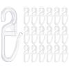 Fenglin-joy Ganci Tenda con Occhielli,100 Pcs Ganci per Anelli Tenda di Ø 6 Mm Ganci Plastiche per Anelli Tende ad Anelli Binari e Aste per anelli e aste per tende