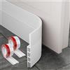 MARICATO 2 Pezzi Paraspifferi Porta Blindata, Guarnizione Sottoporta in Gomma, Paraspifferi Sottoporta Premium Ideale anche per Protezione da Suoni, Freddo, Antipolvere e Anti Bug (5 x 200 cm Bianco)