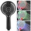 Nikou LED Shower Head Handheld - 3 Colori Cambia Water Powered, Soffione doccia LED con display digitale Sensore di temperatura, Spruzzatore doccia con controllo della temperatura (Colore : Black)