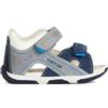 Geox B Sandal Tapuz Boy, Bimbo 0-24, Grigio/Navy, 18 EU