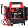 TIREWELL Avviatore di emergenza per auto con compressore d'aria, 900 A 12 V, batteria al piombo ultra sicura, caricabatterie bancario presa USB e presa CC, 150 PSI gonfiatore pneumatici 3 adattatori