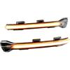 WEPARTICULAR Indicatore di direzione dinamico Specchietto retrovisore Lente fumé Indicatore di direzione a LED Indicatore di direzione Singal Compatibile con VW Golf MK7 7 7.5 GTI R GTD 2012-2020