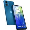 Motorola Moto g04s (4/128GB, Display 6.56 HD+ 90 Hz, comparto fotografico da 50MP, batteria 5000 mAh, ricarica wireless 15W, IP52, Android 14, Caricabatterie e Cover inclusi in confezione), Satin Blue