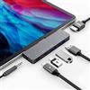 GKEAPZA hub USB C per M2 M1 iPad Pro 2022-2018/iPad Air 4/5,iPad Mini 6,Adattatore USB C con 4K HDMI,2 Porta USB3.0,Jack audio da 3.5mm,PD 60W,Porta dati USB-C