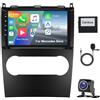 Hodozzy 2G 64G Android Autoradio per Mercedes Benz B200 Classe A B W169 A160 A180 A200 A220 2008-2012 Radio Carplay Android Auto, 9 Pollici Touch Screen Navigatore WiFi Bluetooth, FM RDS +Retrocamera