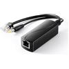 REVODATA 2.5G PoE Splitter 12V/2A, Spina DC 5.5 * 2.1mm, 48V PoE a DC 12V/2A 24W Uscita, Ethernet 2.5Gbps Conforme IEEE802.3af/at, Plug and Play per Telecamere IP, Casa Intelligente