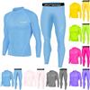LJHH Abbigliamento Fitness Uomo Sportivo Compression Maglia e Pantaloni da Uomo Manica Lunga Maglietta Termica Uomo Asciugatura Rapida Leggings Sportivi da Uomo A Compressione Pantaloni Palestra Uomo