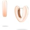 Echtzeit Orecchini a cerchio EJ-0003-E-19 IP oro rosa, 1,9 cm, Acciaio inossidabile, Nessuna pietra preziosa