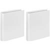 VELOFLEX 1153090 - Raccoglitore ad anelli di base, raccoglitore ad anelli, cartella, DIN A5, meccanismo a 4 anelli, 196 x 230 x 30, cartone, bianco (Confezione da 2)