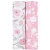 aden + anais Cotton Muslin Swaddle - 2 quadrati | Grandi copertine per ragazze e ragazzi | Set ideale per neonati e neonati | Regalo perfetto per bambini | Fiori rosa, 0-3 mesi