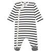 Petit Bateau A0211, Pigiama dormi bene Unisex - Bimbi 0-24, Bianco Marshmallow/Blu Smoking, 18 mesi