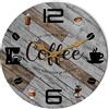 TIANCENTRAL H Tiancentral Orologio da parete rustico da cucina in legno per ufficio caffè decorazione orologi da parete 30,5 cm orologi silenziosi per cucina/ufficio/angolo caffè/decorazione negozio bar