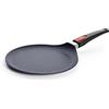 Woll Diamond Lite - Padella per crêpe induttiva, Ø 26 cm, con Manico Rimovibile, Adatta per Tutti i Piani Cottura, Alluminio pressofuso, Rivestimento Antiaderente, Resistente al Forno, Antracite
