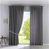 Gardinenbox 100002651-2 - Set di 2 tende oscuranti "Palermo", 250 x 300 cm (altezza x larghezza), colore grigio, larghezza estrema, con passanti nascosti