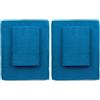 zer0bed, Asciugamani Bagno Turchese, Set 2 Asciugamani Bagno, Asciugamano Viso, Asciugamano Bidet, Tinta Unita, Turchese, 100% cotone, Set 2 pezzi (Confezione da 2)
