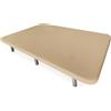 DUÉRMETE ONLINE Base imbottita 3D rinforzata, anti rumore con 5 barre di rinforzo, 6 gambe metalliche filettate da 25 cm, beige, 150 x 190 cm