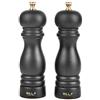 BF BILL.F SINCE 1983 Bill F Since 1983 - Set macina sale e pepe, 2 pezzi, in legno di gomma, con macinapepe nero opaco, con nucleo in ceramica, 17,8 cm