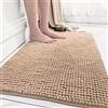 Lkw Ogechi 40 x 60 CM Tappetino da Bagno Antiscivolo Asciugatura Rapida Lavabile in Lavatrice, Tappetino da Bagno Super Assorbenti Morbida, Tappeto Bagno Microfibra Ciniglia(Cachi)