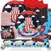 Huaxintoys Compleanno Pirata Stoviglie,61 Pezzi Stoviglie Pirata per Feste,Feste Decorazione per Tema Pirata,Kit Compleanno Pirata con Piatto,Tazza,Tovaglioli,Tovaglia per 20 Ospiti