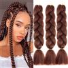 jooceebaby Colore Rame Extension Per Treccine Africane 24 Treccia Capelli Extension Colorate Ombre Jumbo Treccia Extension Capelli Fibra Sintetica Treccia Di Scatola Crochet Twist Braiding Hair