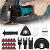panthem Strumento multifunzione wireless per batteria multitool compatibile con Makita 18 V Li-Ion, 6 velocità regolabili tagliare con 23 accessori, motore senza spazzole per rimuovere, raschiare, (batterie