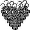 Keukenket 24 Ganci Magnetici Extra Forti, 15 kg, 20 mm, Magneti Al Neodimio Con Gancio, Senza Punzonatura, per Porte in Ferro, Cucina, Campeggio, Armadietti