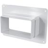 Vent Systems Connettore per canale rettangolare 120 x 60 mm - Collare per tubi - Riscaldamento, Raffreddamento, Connettore di ventilazione - Adattatore per canale HVAC - Piastra da parete