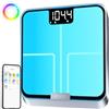 RENPHO Bilancia Pesapersone RENPHO Chroma, Bilancia Pesapersone Digitale con Promemoria di Peso, Bilancia Bluetooth Intelligente, Colori Bilancia Personalizzabili, Ricaricabile, Rivestimento ITO, 180 kg