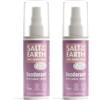 Salt of the Earth, Deodorante Spray Naturale, Fiori di Peonia - Vegano, Protezione a Lunga Durata, Ricaricabile, Approvato da Leaping Bunny, Made in the UK - 100 ml (Confezione da 2)