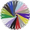 DOITEM 30 pz 25 cm Invisibile Multicolore Bobina di Nylon Cerniere per Cucito e Artigianato 15 Colori