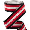 GORGECRAFT 4.3 m 40mm di Larghezza Nero Rosso Bianco Fascia Elastica A Strisce Piatta Elastica per Cucire Maglieria Finiture Nastro per Fai da Te Fascia per Capelli Borse Indumenti Accessori