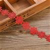 XCSJ 5 Yarde 2.5cm Nastro Di Fiori In Poliestere Passamaneria Decorativa Trim Nastro Fiore Applique Nastri Decorativi Tessuto Per Fascia Per Capelli, Abbigliamento, Decorazioni (Tutti i rossi)