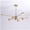 KRIPINC Lampadario Sputnik Oro LED Vintage Industrial Mid-Century 8+1 Luci