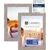 CABBEL Confezione Doppia (Set di 2) Cornice per Foto 13x18 cm, Rovere scuro, Robusta Cornice in Legno MDF, plex