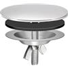 Dakexiong Copertura per foro per lavello da cucina in acciaio inox, 5cm, copertura per foro per lavello da cucina, tappo in metallo cromato, lucido