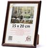 3-B COMO RUSTIKAL - Cornice portafoto in legno, colore marrone scuro/oro, 15 x 20 cm, con vetro acrilico