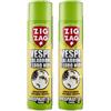 ZIG-ZAG Zig Zag, Vespaio Power, Insetticida per Vespe e Calabroni, Spray ad azione immediata, Colpisce fino a 6 metri, 600 ml (Confezione da 2)