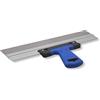 DEWEPRO® Spatola per Superfici e Facciate per Lisciatura - Spatola in Acciaio Inox con Supporto in Alluminio e Impugnatura Morbida a 2 Componenti - Dimensioni: 350x50 mm