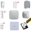 Ajax Systems SUPER-KIT-AJAX_W - Super Kit Ajax completo di Hub 2 Plus, DoorProtect, MotionCam, MotionProtect, HomeSiren, StreetSiren, SpaceControl, Batterie CR123A, NVR e HardDisk - Colore Bianco