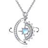 VONALA Collana Luna e Sole Collana in pietra di luna in argento sterling To My Badass Squad Collana Sole e Luna Gioielli celestiali Regalo per donne ragazze