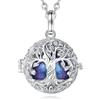 EUDORA Harmony Ball Collana Bola in Gravidanza per Donne Mamma, Ciondolo con Carillon Musicale Albero della Vita Sfera Bola per Gioielli Chiamata agli Angeli, 45+30 (Viola Scuro)