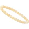 ELEDORO Bracciale elasticizzato in vere perle di pietre preziose (6 mm) - Bracciale di perle per un'eleganza elegante, 17 cm, Gemma