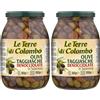 Le Terre di Colombo - Olive Taggiasca Denocciolate - in Salamoia - 900 g (Confezione da 2)
