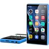 SWOFY 80GB Lettore MP3 Spotify, SWOFY Lettore MP3 con Bluetooth e WiFi, 4 Pollici Touchscreen Lettore MP4 Android con Amazon Music, Audible, Deezer, Lettore Musicale Bambini, Espandibile fino a 512GB (Blu)