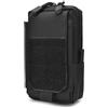 VOSSOT Nylon Marsupio Sportivo, Tattico Marsupi, Cintura Molle, Tattica Militare Borsello per Campeggio Piccolo Strumento All'aperto Mobile Telefono Nero