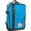 Franco Cosimo Panini SUPER MARIO SUPERMARIO, Toad - Zaino Scuola Organizzato con Chiusura Zip, Tasca Compatibile per Tablet + Vani a Zip, con Spallacci e Cinghie Regolabili - Zainetto Regali Natale 20x40Hx17, 31L, Blu